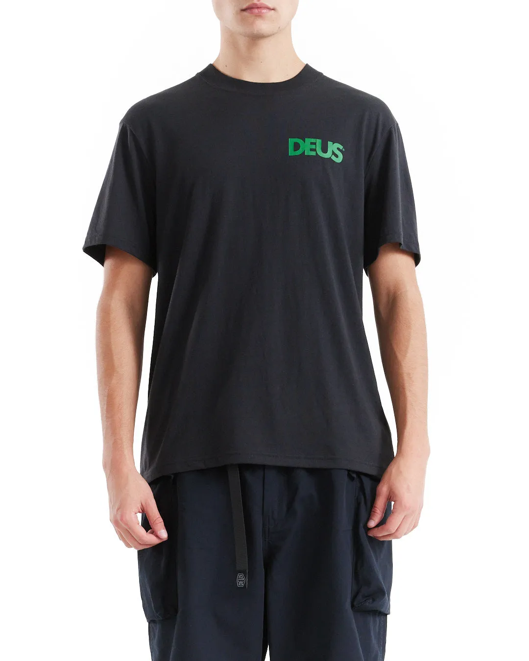 Sao Paulo Surf Address Tee - Black sold by Deus Ex Machina