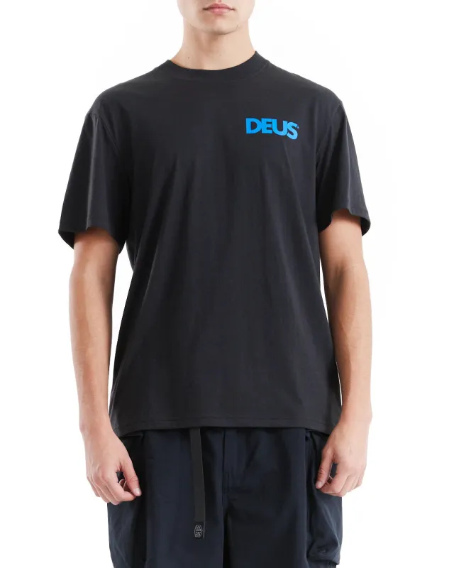 Biarritz Surf Address Tee - Black sold by Deus Ex Machina
