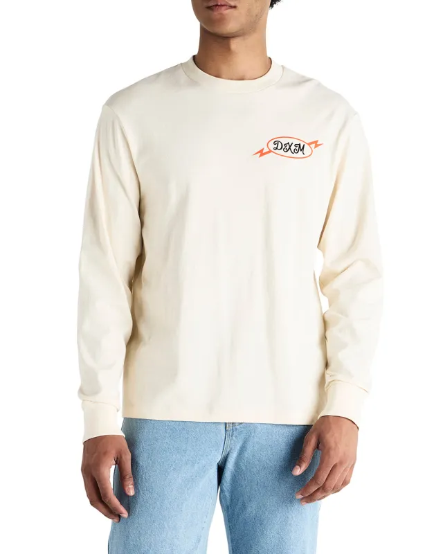 Iota Long Sleeve Tee - Dirty White sold by Deus Ex Machina