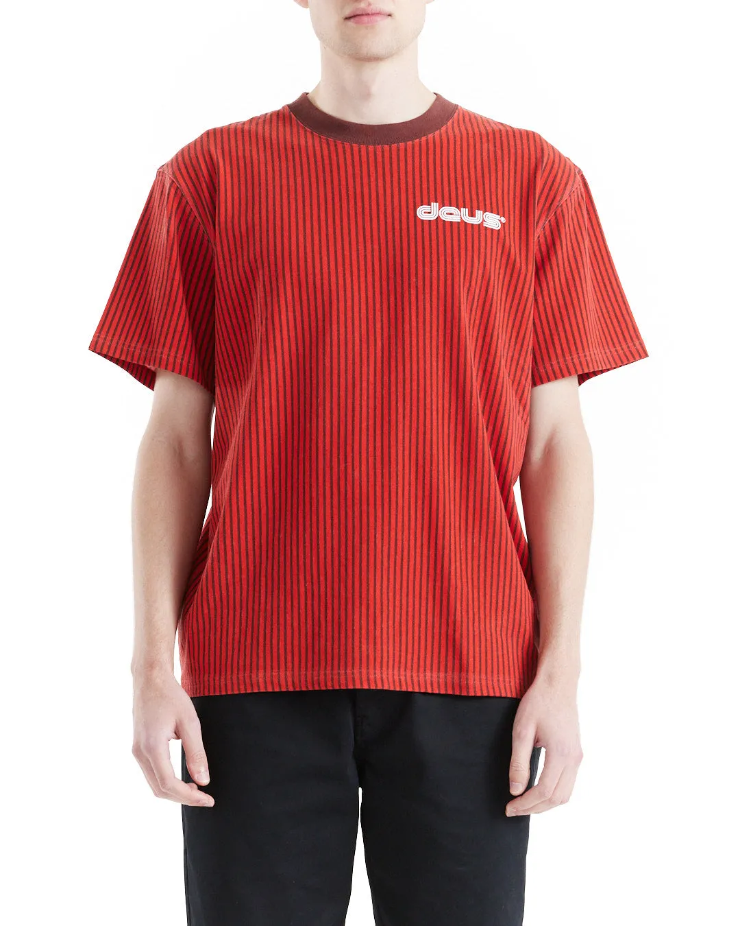 Split Lane Tee - Orange.Com sold by Deus Ex Machina