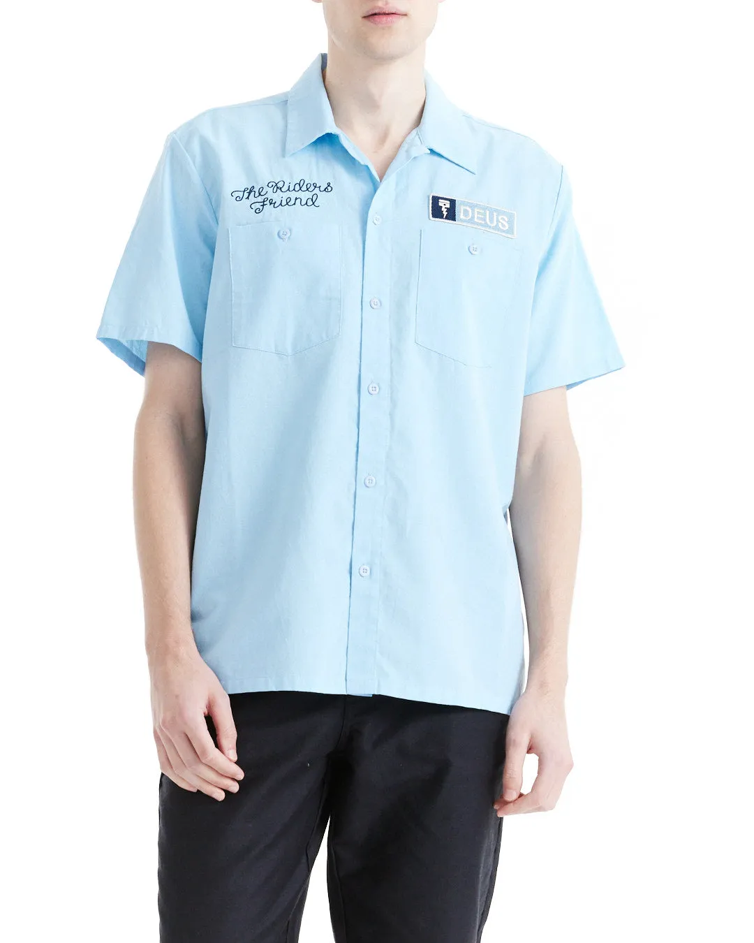 Forecourt Shirt - Sky Blue sold by Deus Ex Machina product image thumbnail 2