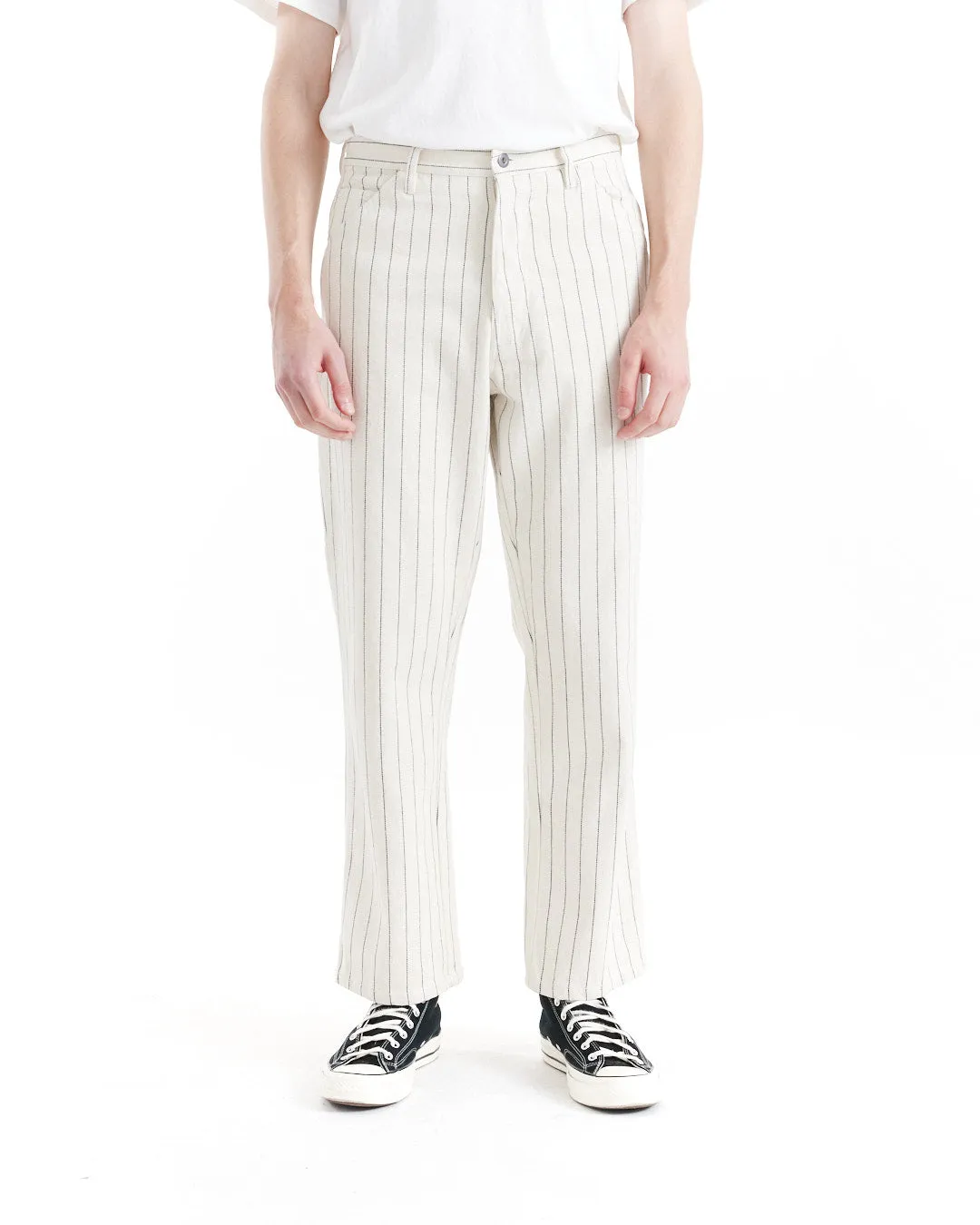 Dallas Stripe Work Pant - Natural sold by Deus Ex Machina
