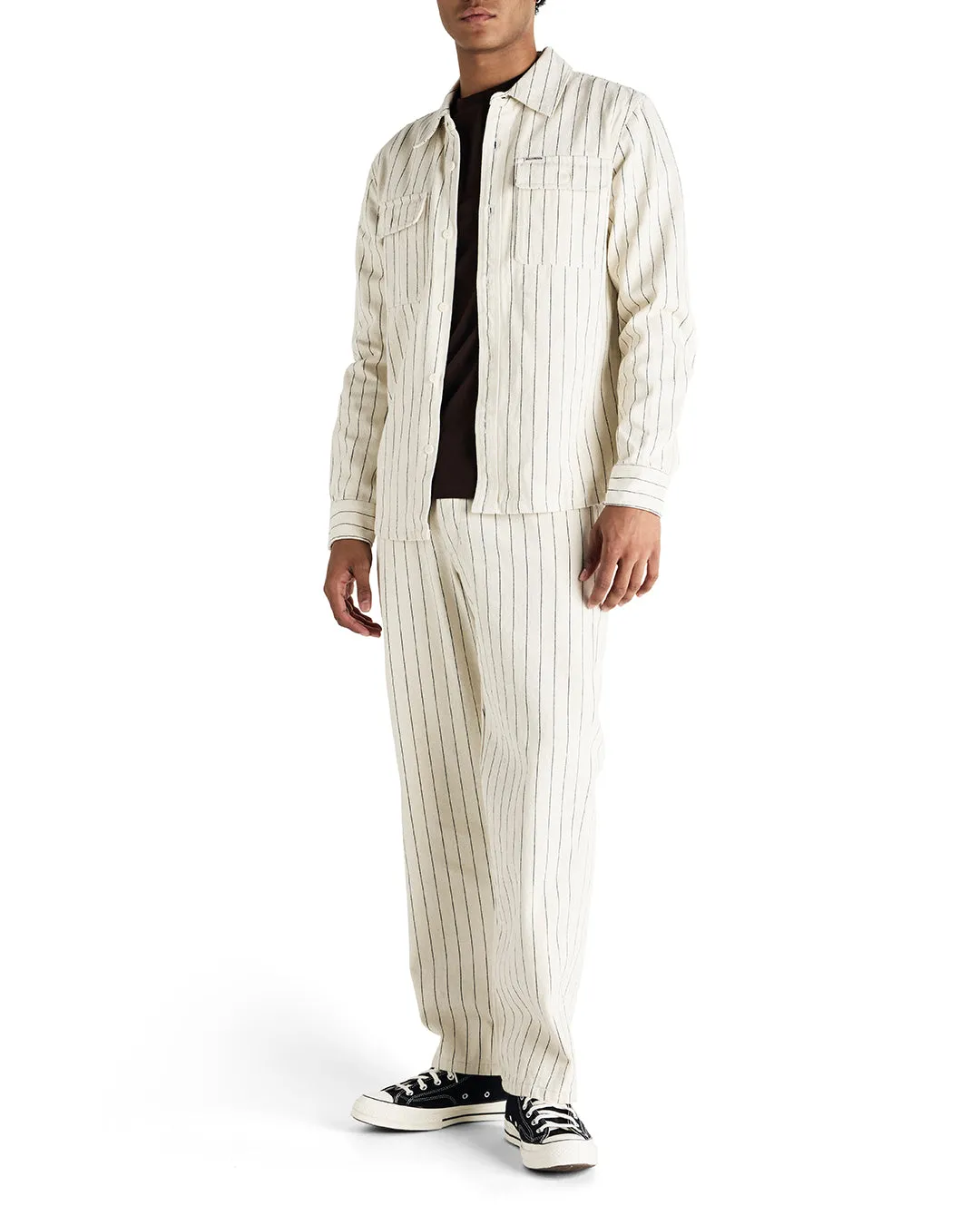 Dallas Stripe Work Pant - Natural sold by Deus Ex Machina product image thumbnail 3