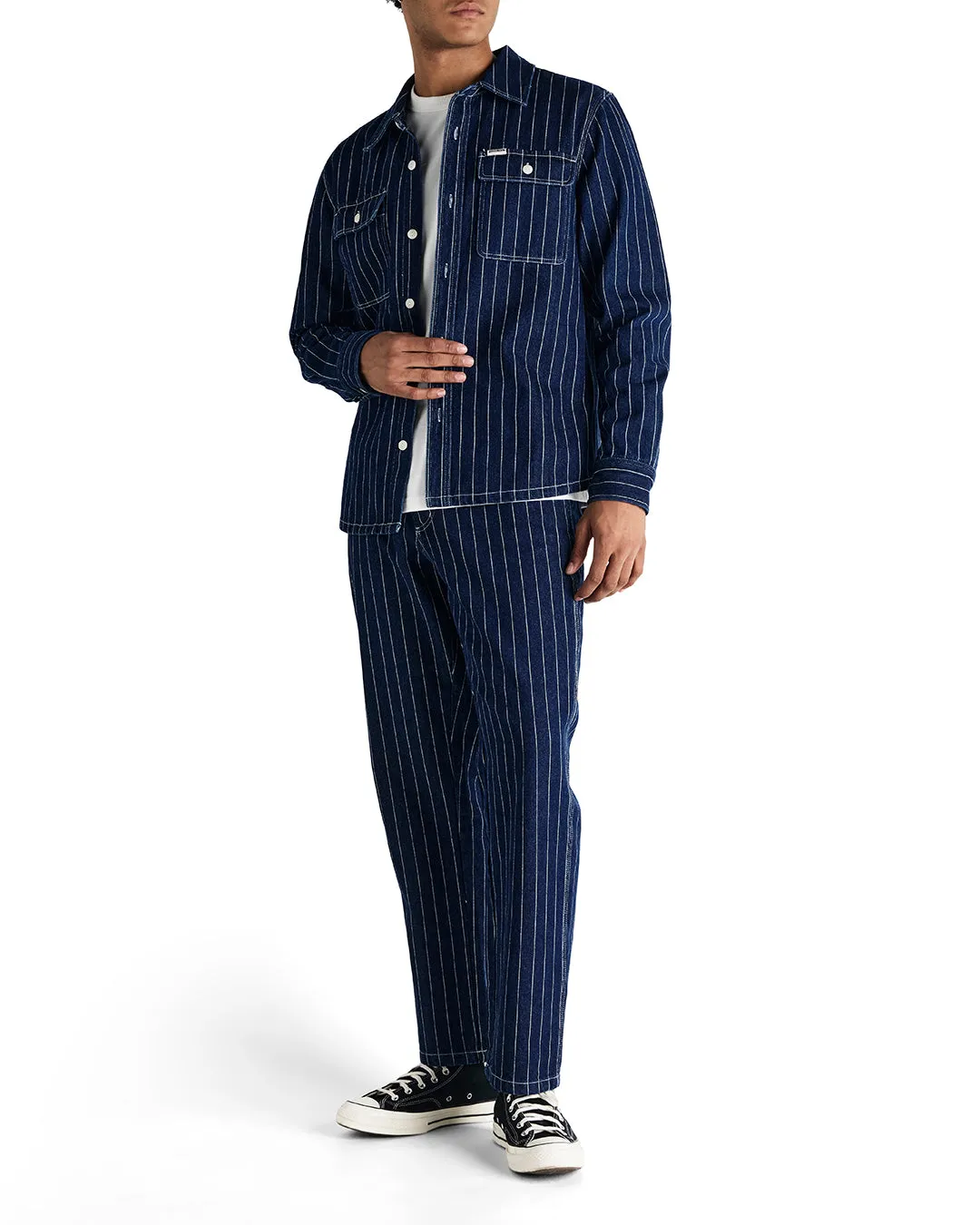 Dallas Stripe Work Pant - Indigo sold by Deus Ex Machina product image thumbnail 3