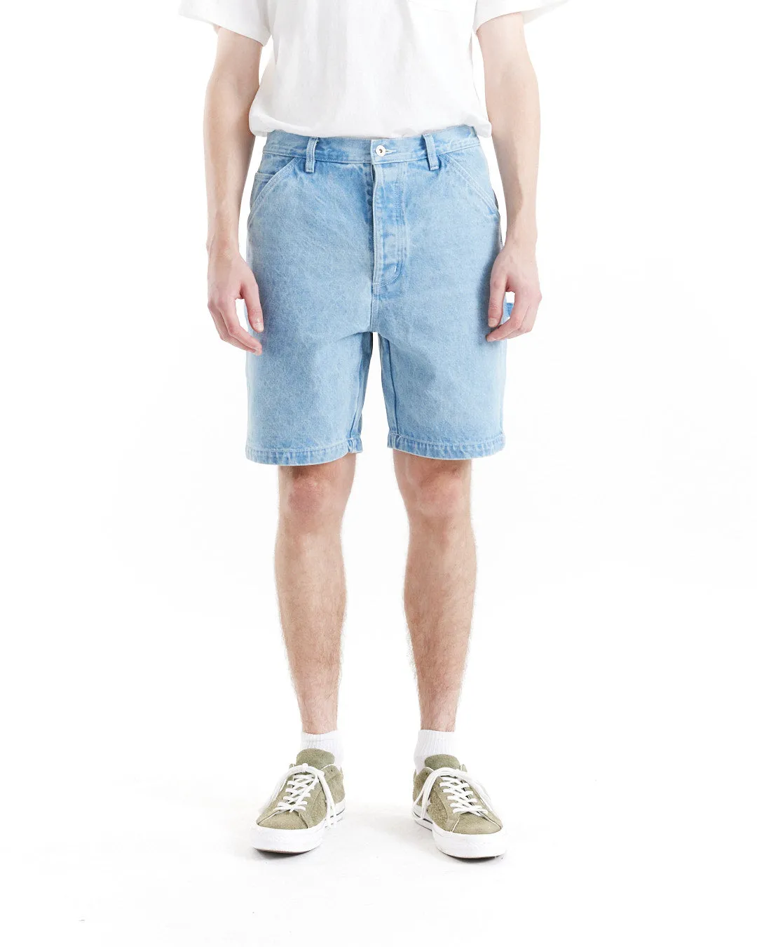Big Fella Denim Short - Lt Stone sold by Deus Ex Machina