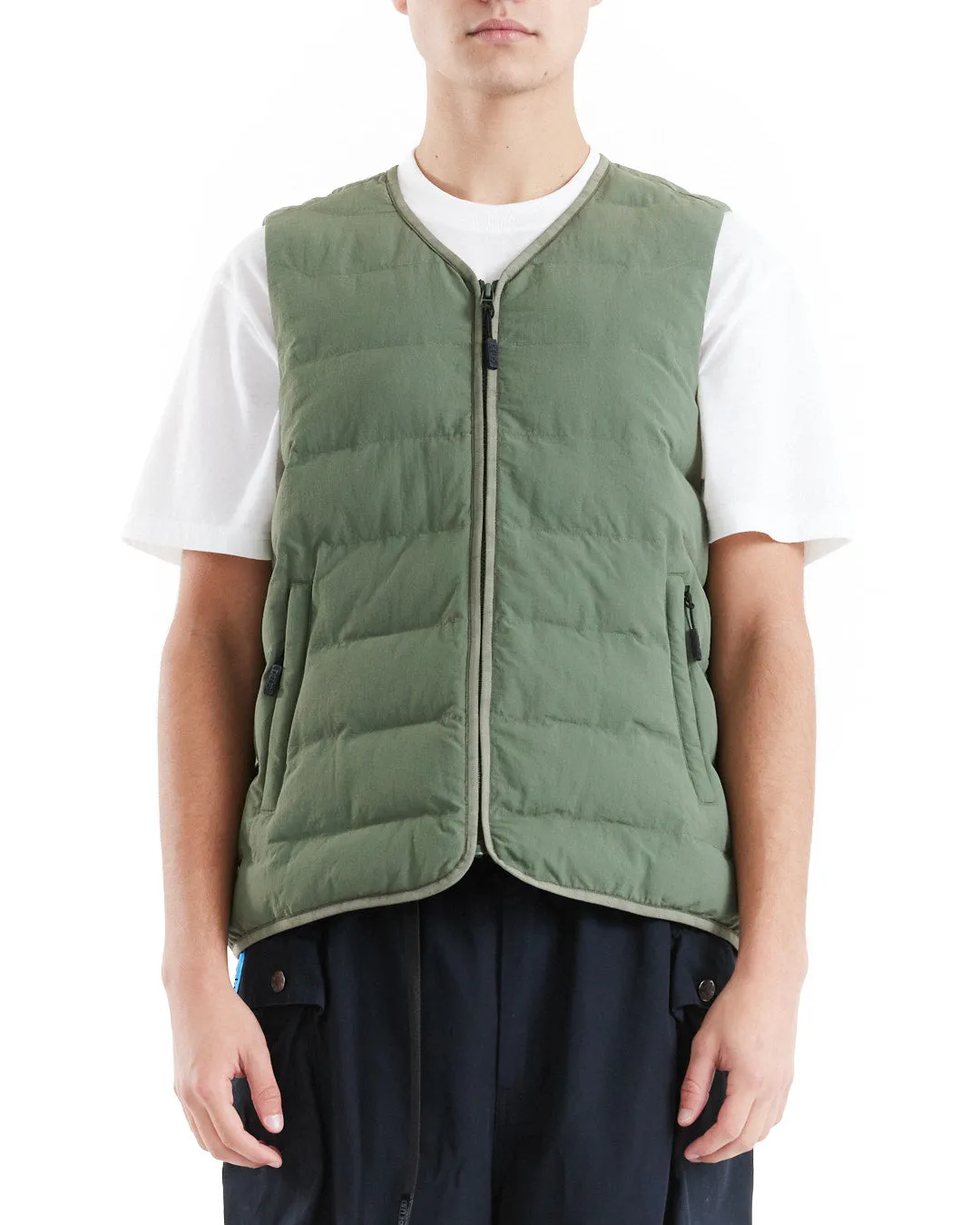 Peak Padded Vest - Clover sold by Deus Ex Machina