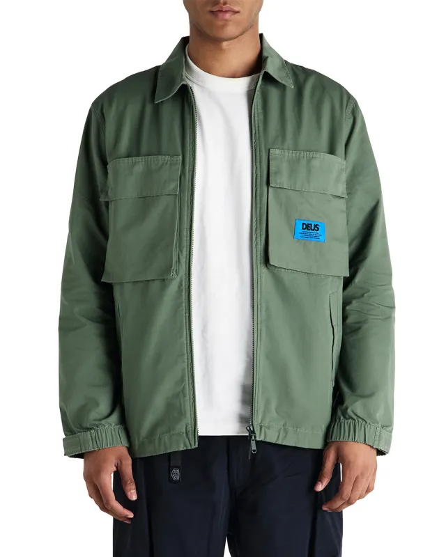Duck Dive Zip Shirt - Clover sold by Deus Ex Machina