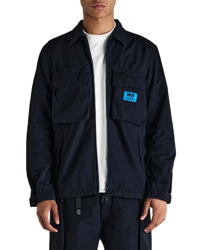 Duck Dive Zip Shirt - Black sold by Deus Ex Machina