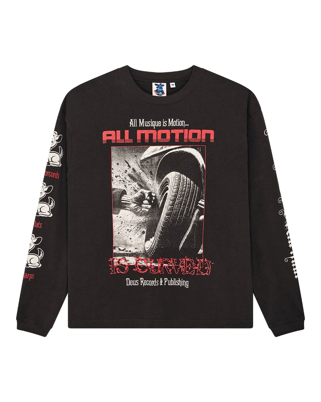 Dancing Ghost Long Sleeve Tee - Anthracite sold by Deus Ex Machina product image thumbnail 4