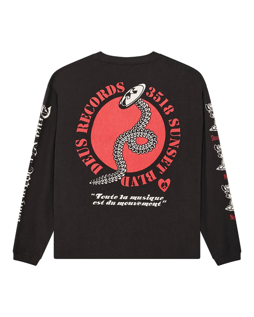 Dancing Ghost Long Sleeve Tee - Anthracite sold by Deus Ex Machina product image thumbnail 5