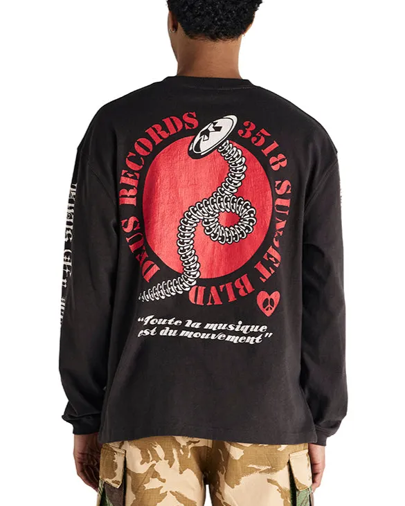 Dancing Ghost Long Sleeve Tee - Anthracite sold by Deus Ex Machina product image thumbnail 2