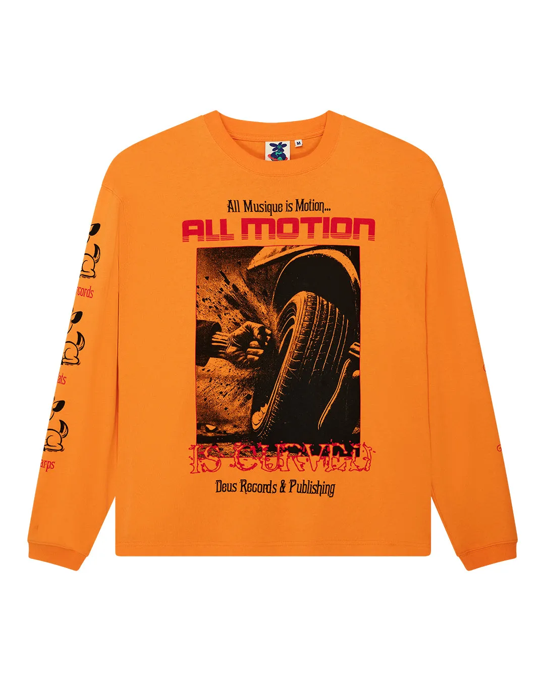 Dancing Ghost Long Sleeve Tee - Persimmon Orange sold by Deus Ex Machina product image thumbnail 4