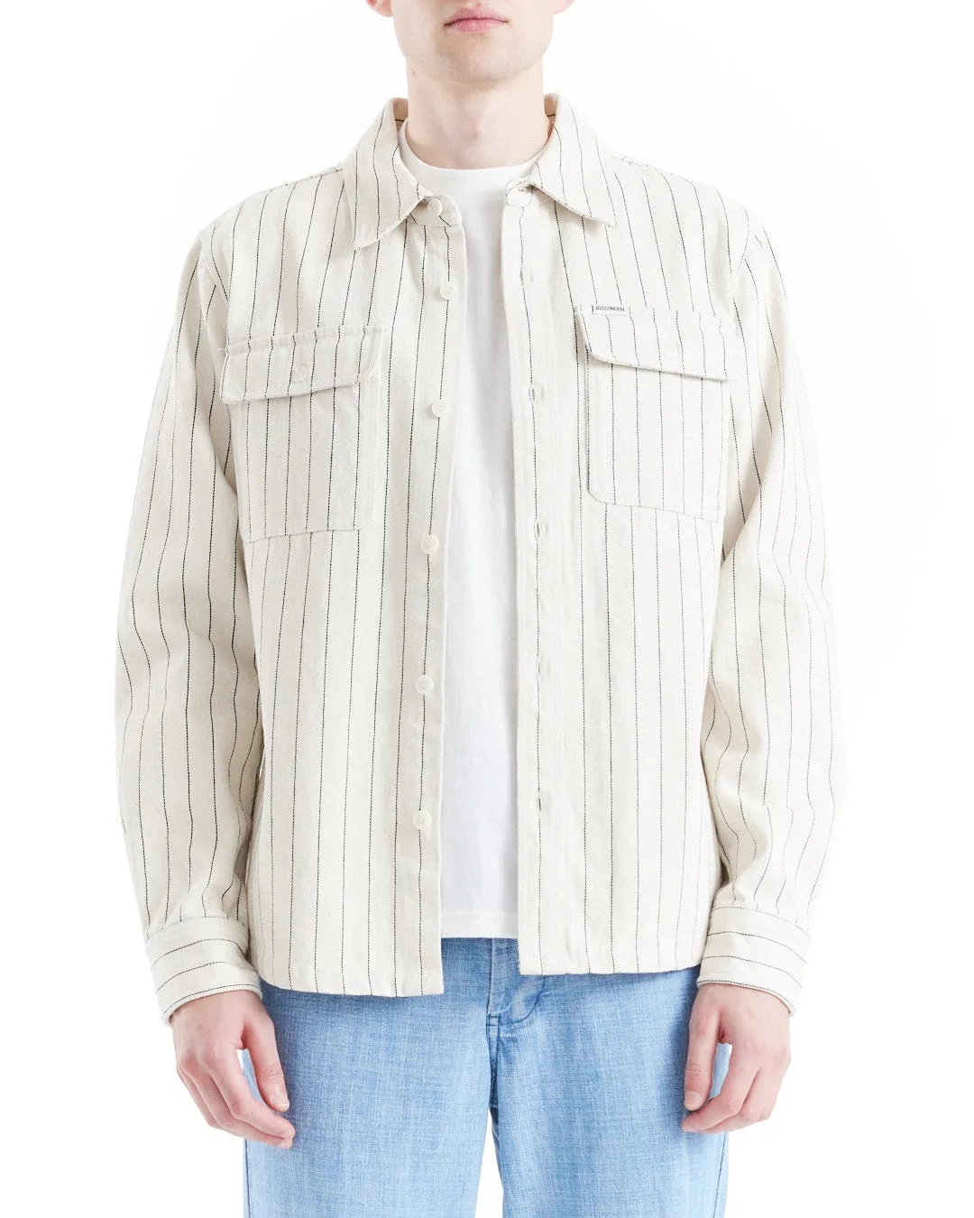 Vacay Stripe Denim Shirt - Natural sold by Deus Ex Machina