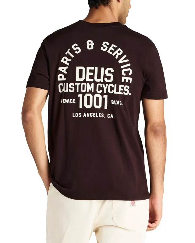 Troop Tee - Choc Plum sold by Deus Ex Machina