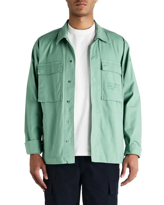 Tommy Poplin Surf Shirt - Shale Green sold by Deus Ex Machina