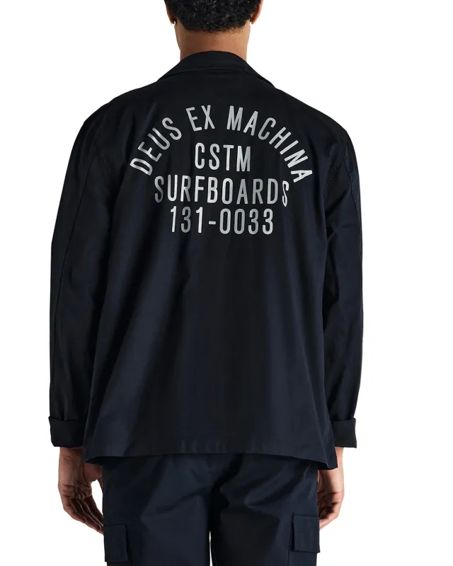 Tommy Poplin Surf Shirt - Black sold by Deus Ex Machina