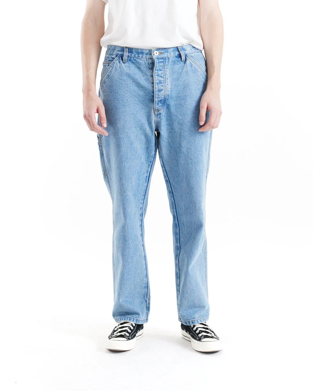 Big Fella Denim Pant - Lt Stone sold by Deus Ex Machina