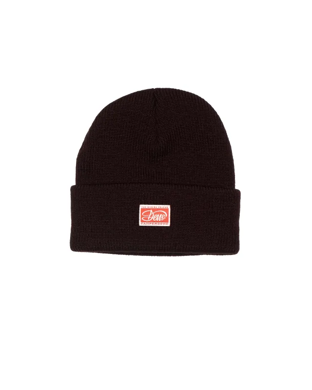 Selwyn Beanie - Choc Plum sold by Deus Ex Machina