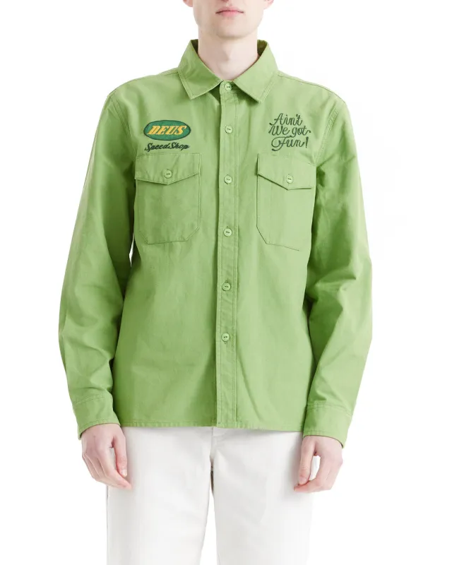 Tin Lizzie Shirt - Tendril Green sold by Deus Ex Machina