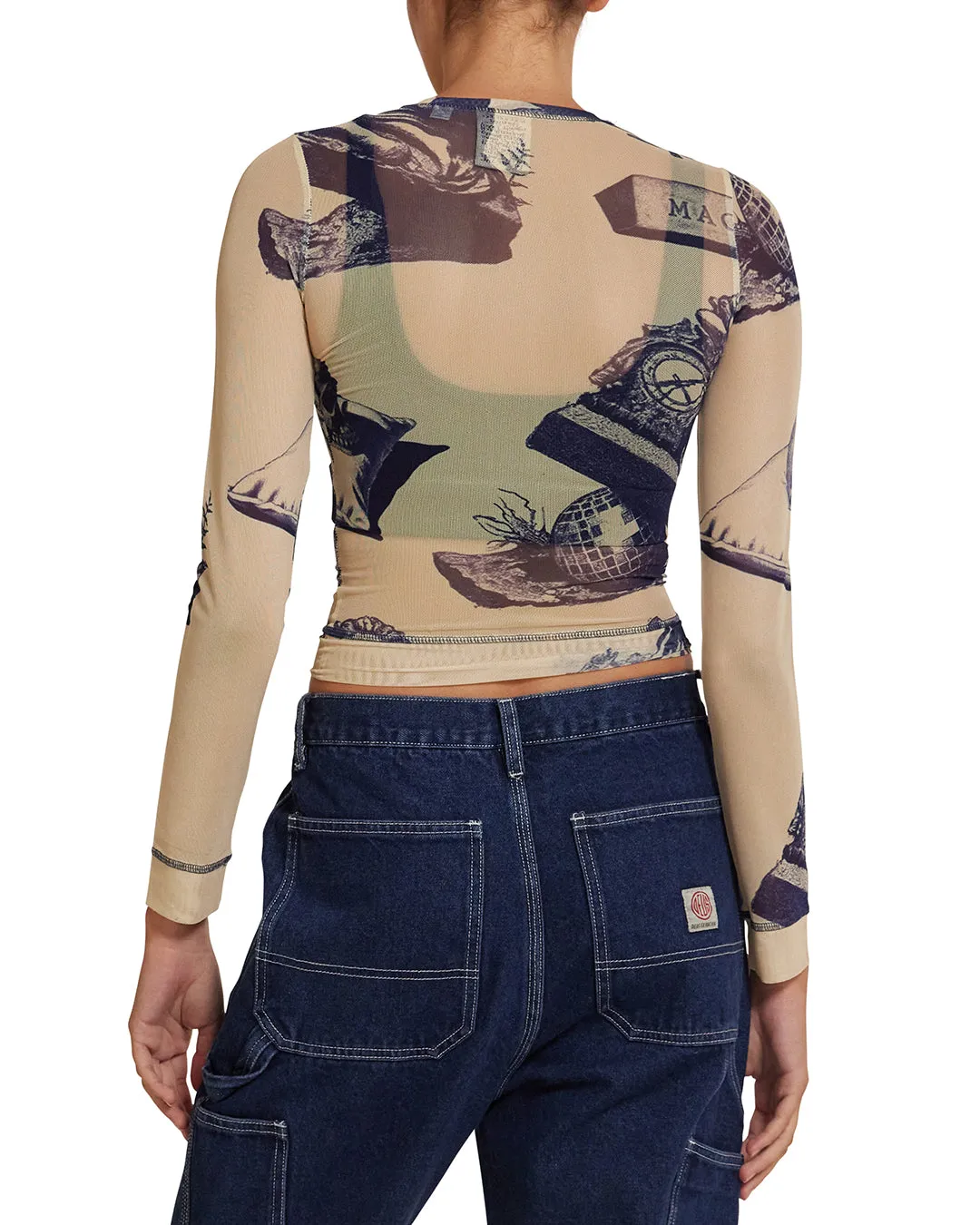 5-7-5 Mesh Long Sleeve Top - Indigo sold by Deus Ex Machina product image thumbnail 2