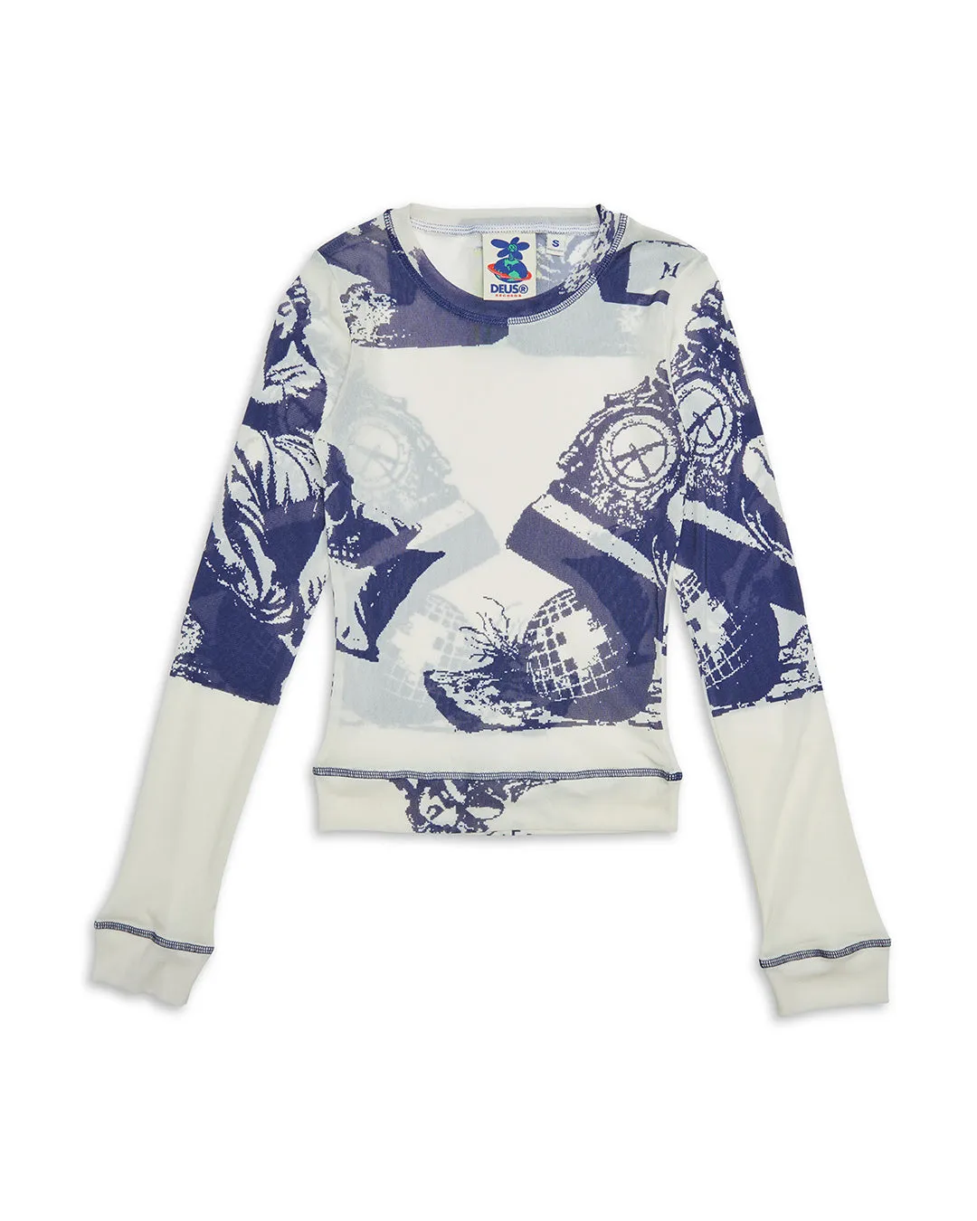 5-7-5 Mesh Long Sleeve Top - Indigo sold by Deus Ex Machina product image thumbnail 4