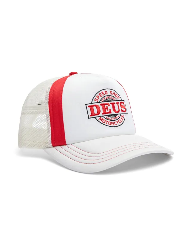 Hot Streaks Trucker White sold by Deus Ex Machina