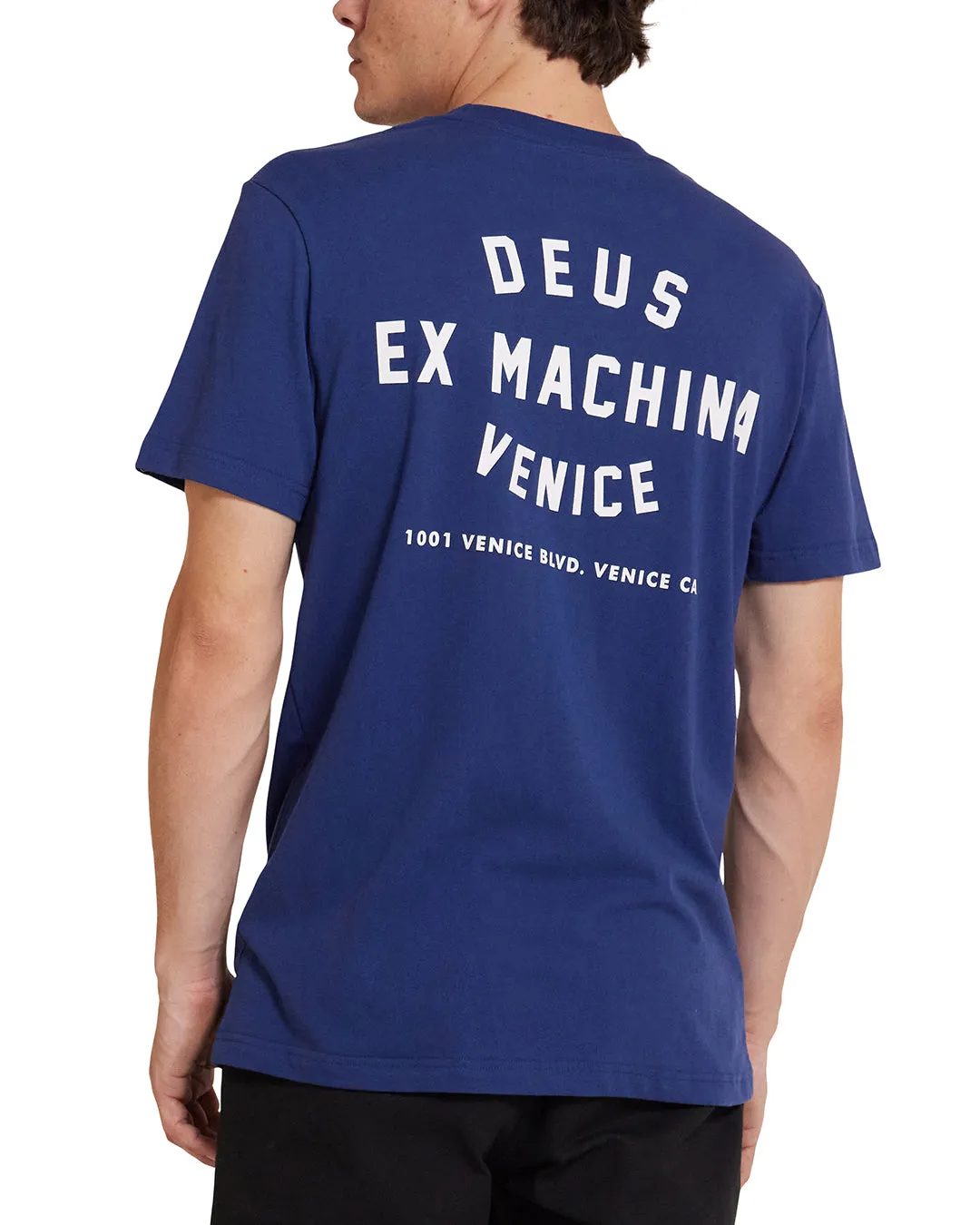 Venice Skull Tee - Mechanic Blue sold by Deus Ex Machina