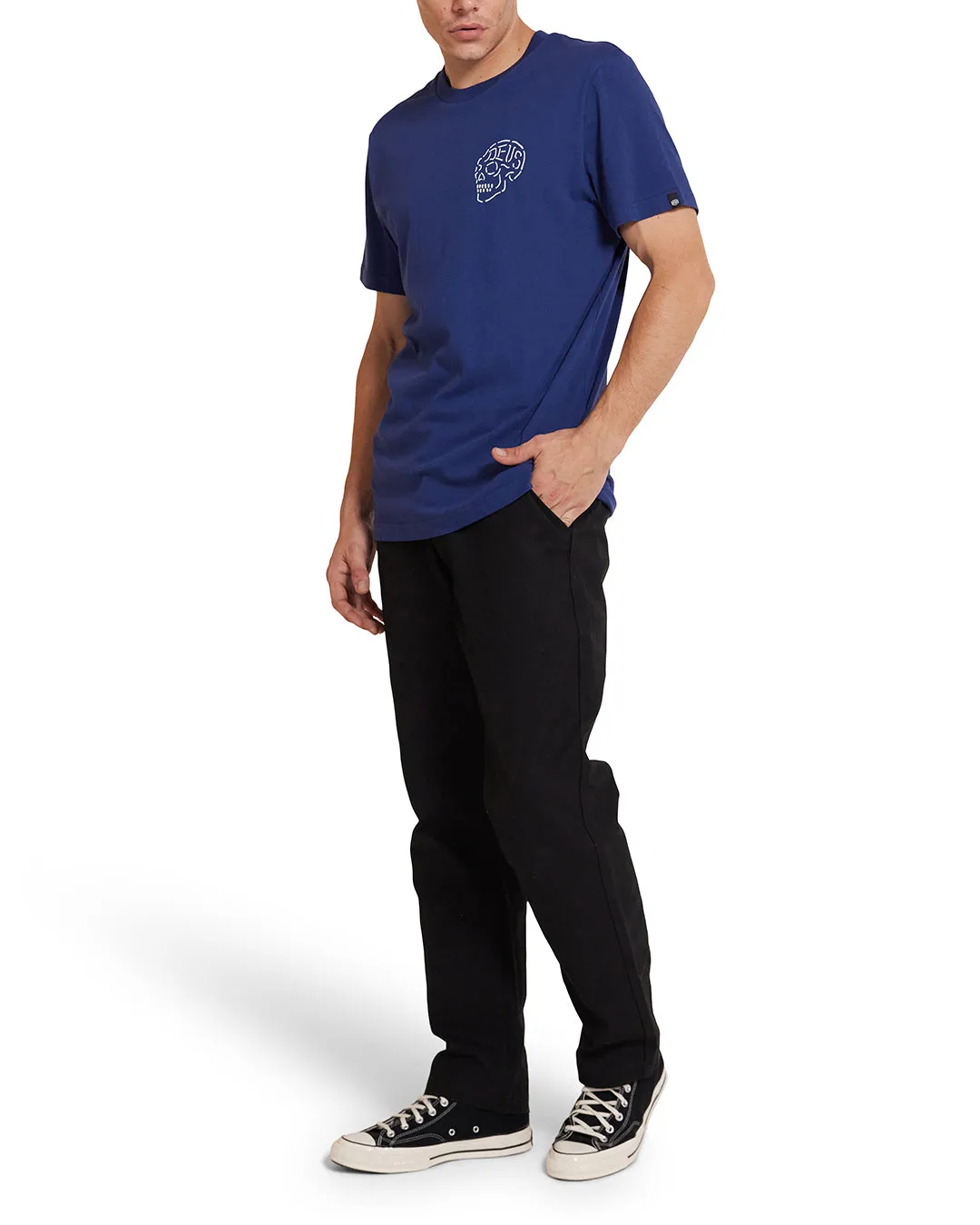 Venice Skull Tee - Mechanic Blue sold by Deus Ex Machina product image thumbnail 3