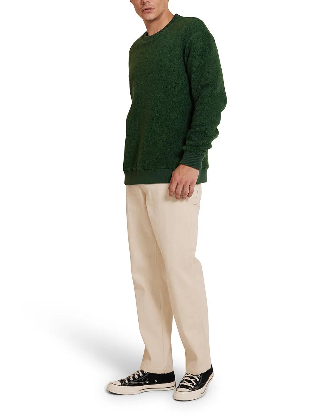 Reo Textured Fleece - Forest Green sold by Deus Ex Machina product image thumbnail 4