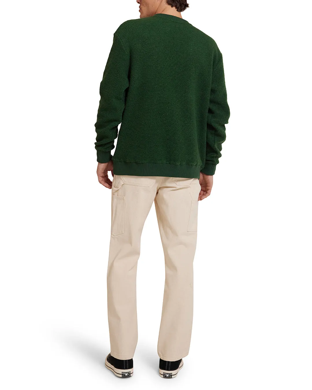 Reo Textured Fleece - Forest Green sold by Deus Ex Machina product image thumbnail 5