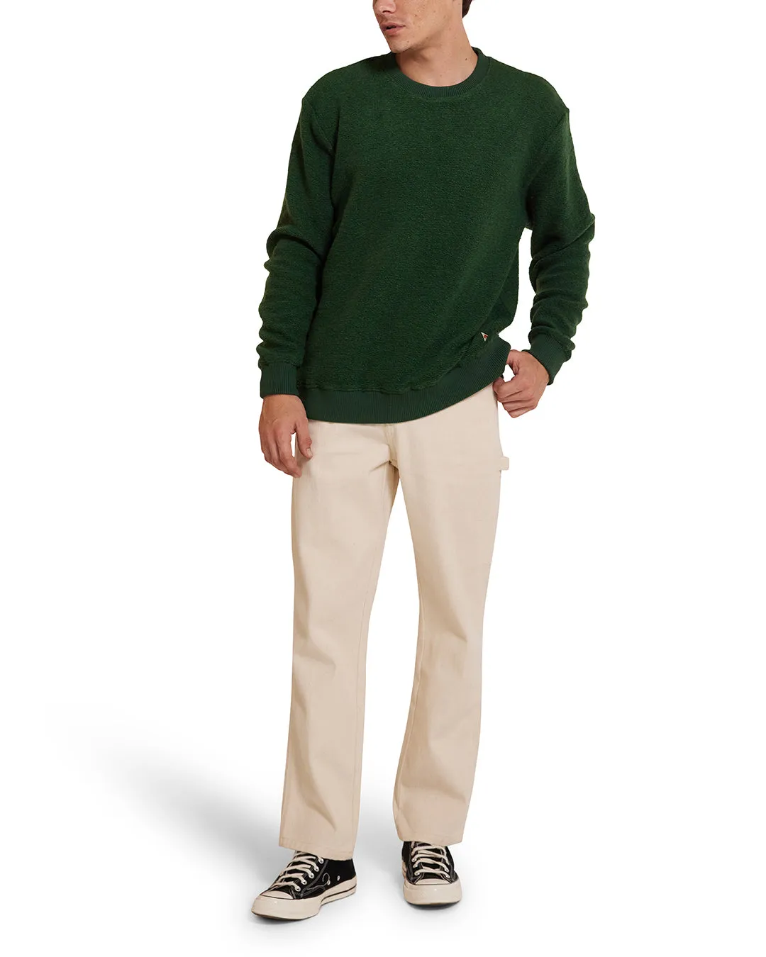 Reo Textured Fleece - Forest Green sold by Deus Ex Machina product image thumbnail 3