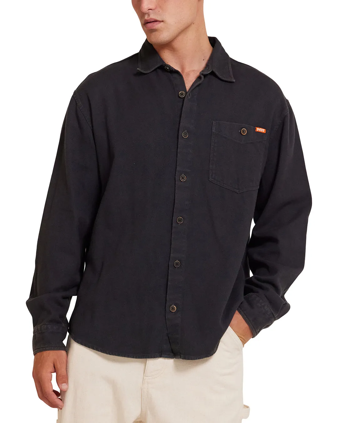 Keon Flannel Shirt - Anthracite sold by Deus Ex Machina product image thumbnail 5