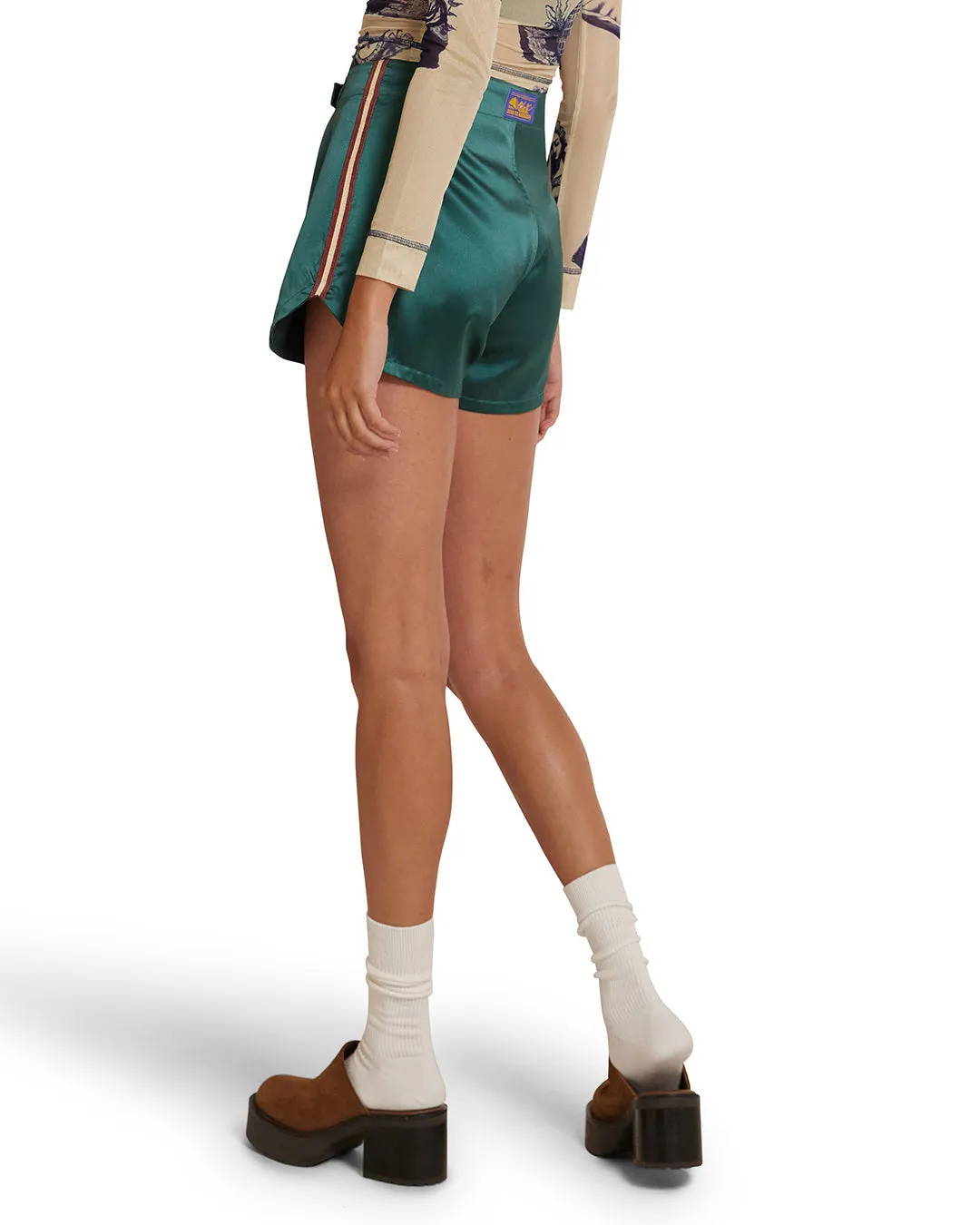 Jiji Satin Short - Emerald sold by Deus Ex Machina product image thumbnail 2
