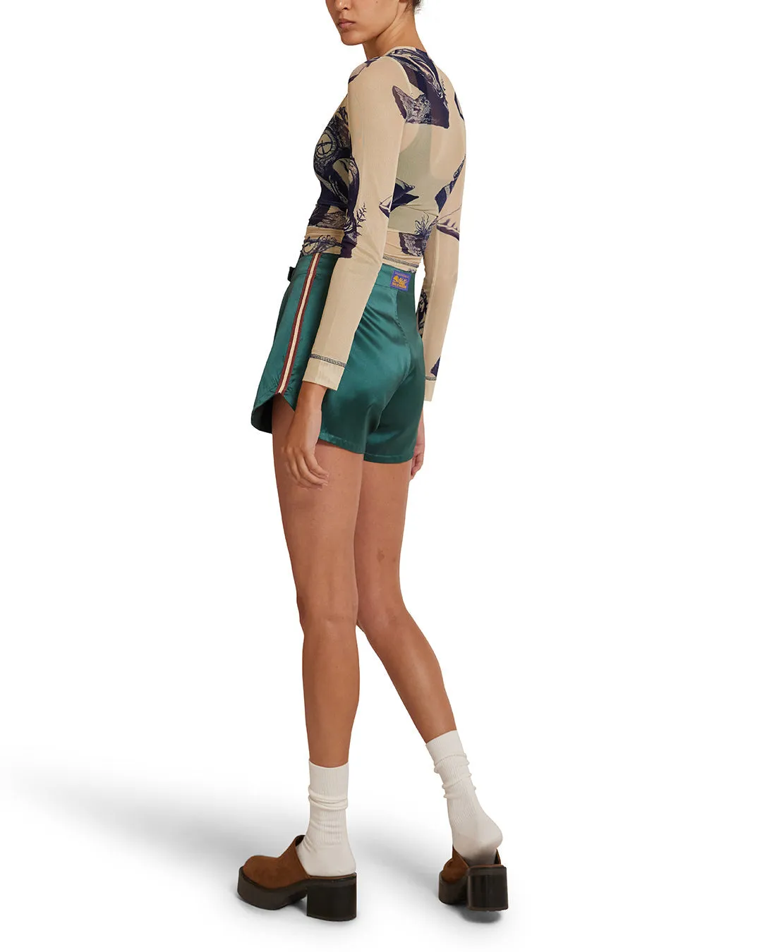 Jiji Satin Short - Emerald sold by Deus Ex Machina product image thumbnail 5