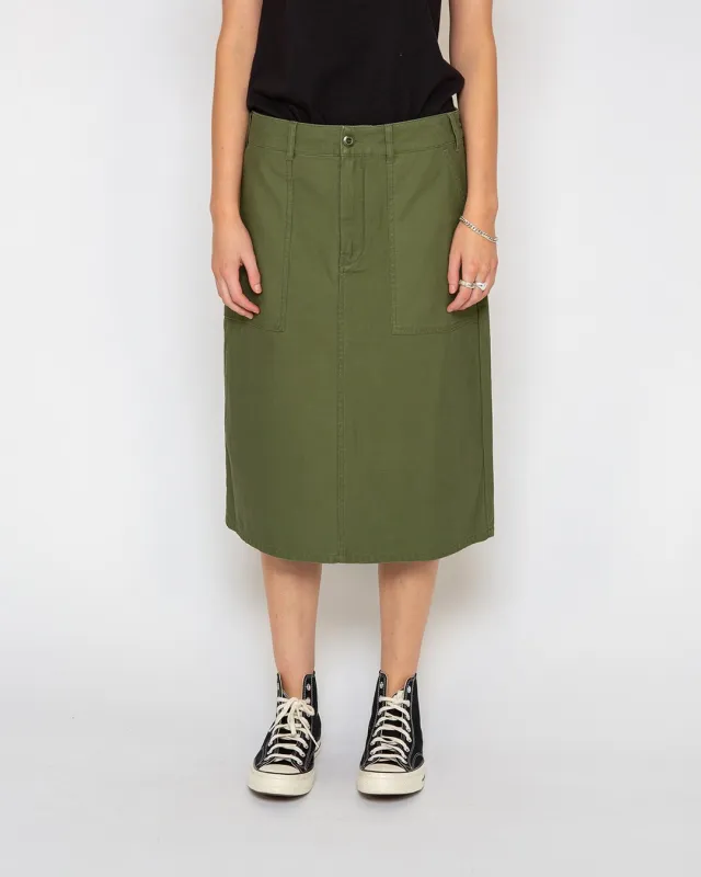 Olivia Skirt (Relaxed Fit) - Clover Green sold by Deus Ex Machina