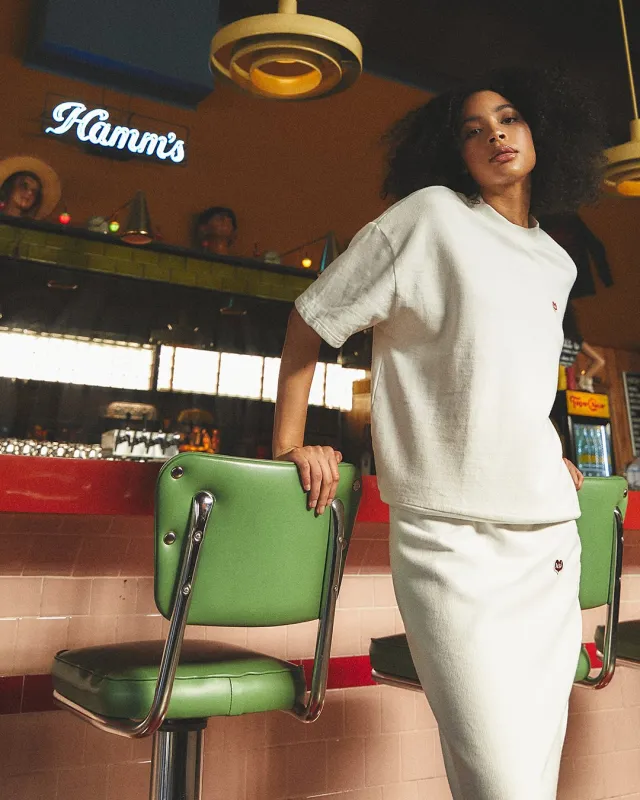 Monique Jersey Skirt - Vintage White sold by Deus Ex Machina