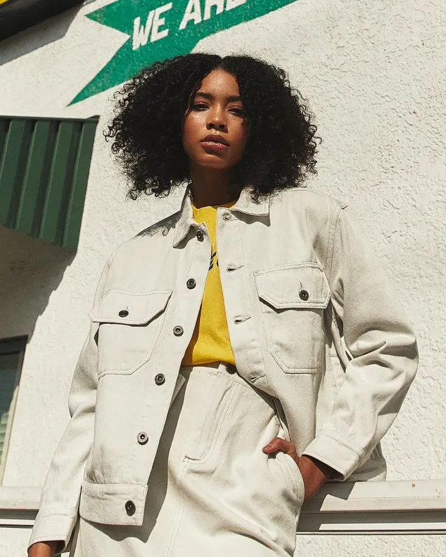 Coby Denim Jacket - Bleached White made by Deus Ex Machina
