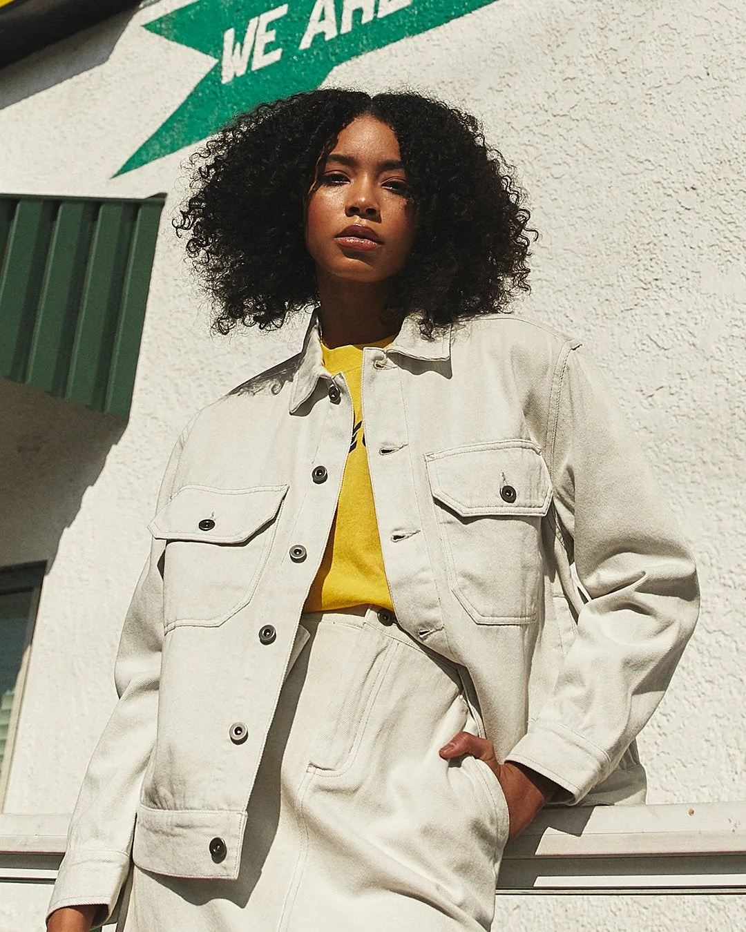 Coby Denim Jacket - Bleached White sold by Deus Ex Machina