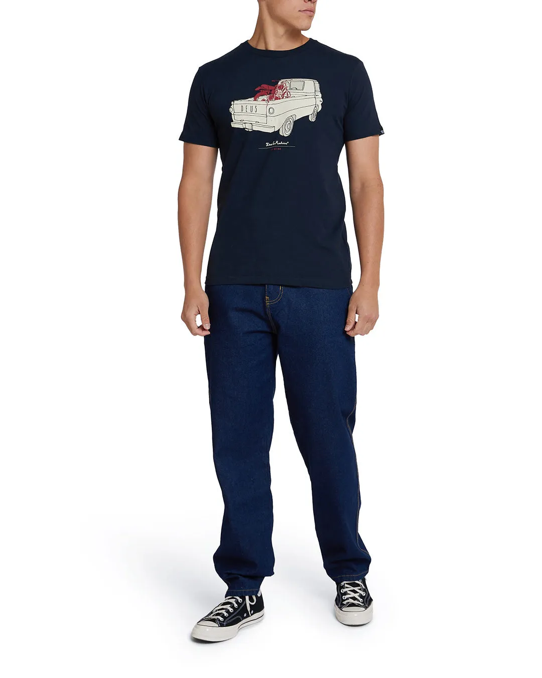 The A100 Tee - Navy sold by Deus Ex Machina product image thumbnail 4