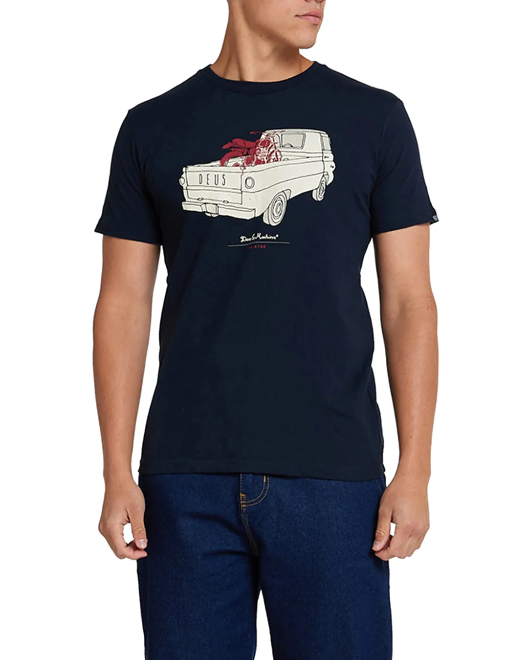 The A100 Tee - Navy sold by Deus Ex Machina
