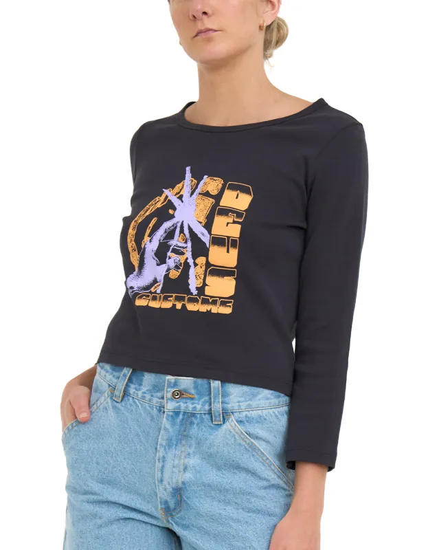 Unhenged Long Sleeve Top - Anthracite sold by Deus Ex Machina