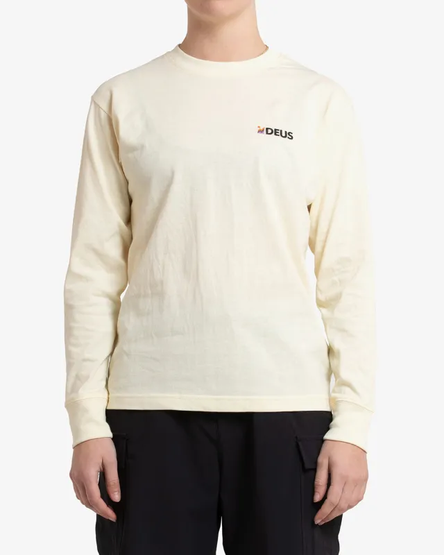 Foxtrot Long Sleeve Tee - Bone White sold by Deus Ex Machina