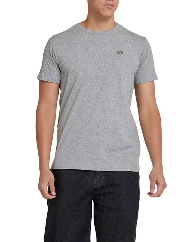 Shield Standard Tee - Grey Marle sold by Deus Ex Machina