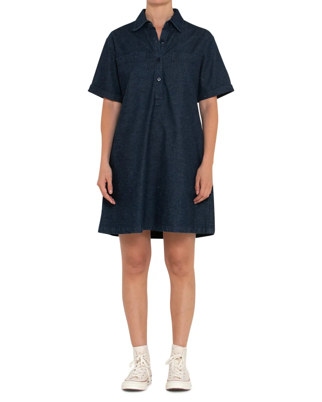 Denim Honour Shirt Dress - Dark Indigo sold by Deus Ex Machina