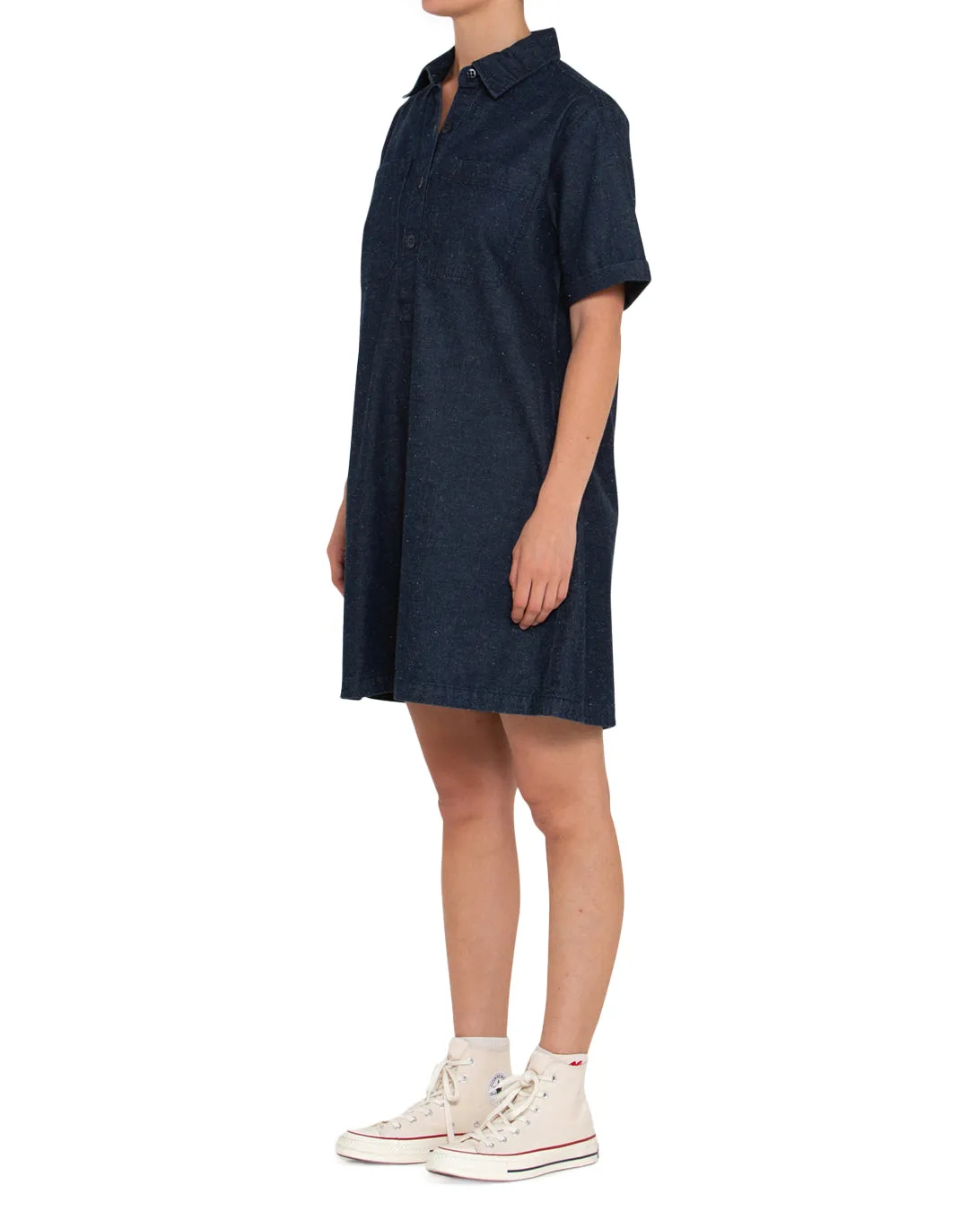 Denim Honour Shirt Dress - Dark Indigo sold by Deus Ex Machina product image thumbnail 3