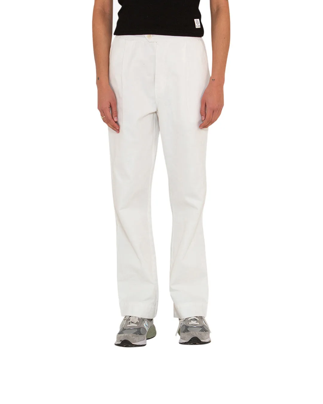 Juliette Pleat Pant (Relaxed Fit) - Bleach White sold by Deus Ex Machina