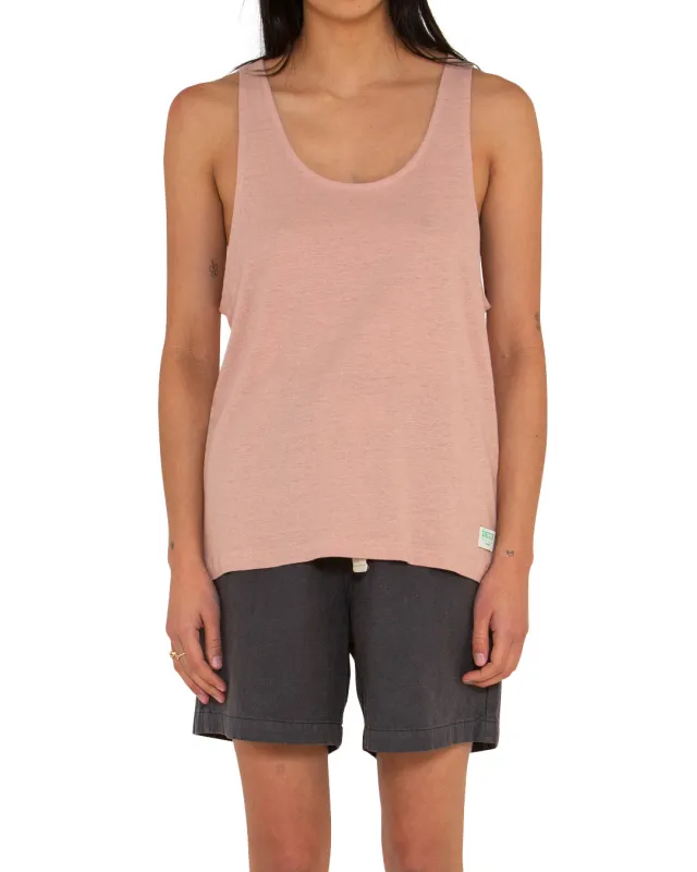 Waverley Tank (Oversized Fit) - Dusty Pink sold by Deus Ex Machina
