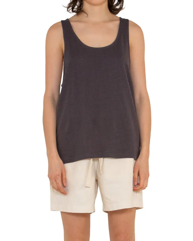 Waverley Tank (Oversized Fit) - Shadow Grey sold by Deus Ex Machina