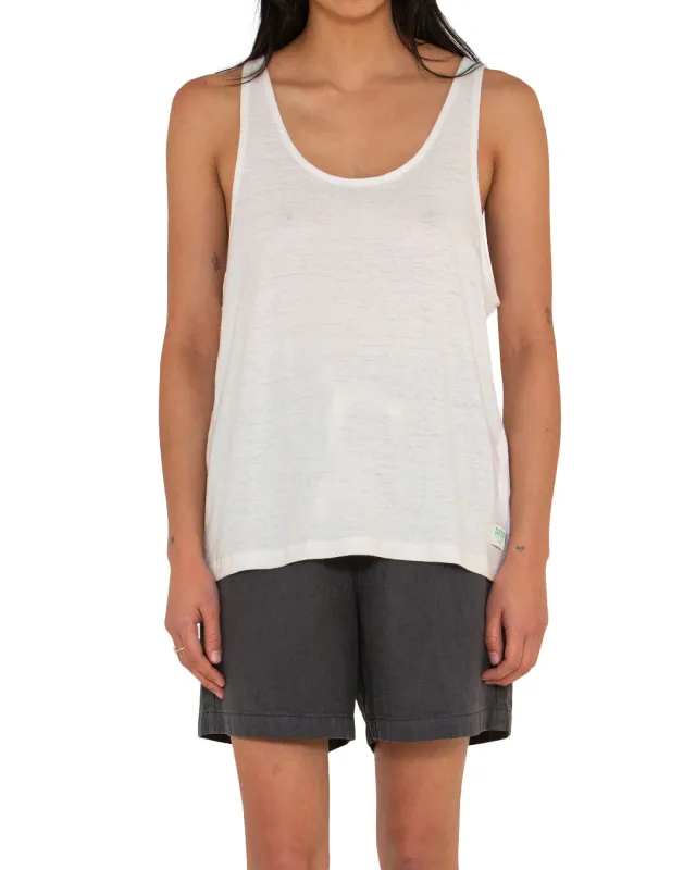 Waverley Tank (Oversized Fit) - Dirty White sold by Deus Ex Machina