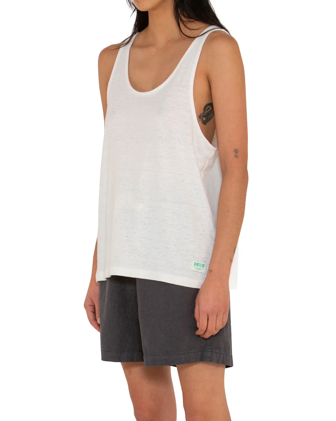 Waverley Tank (Oversized Fit) - Dirty White sold by Deus Ex Machina product image thumbnail 3